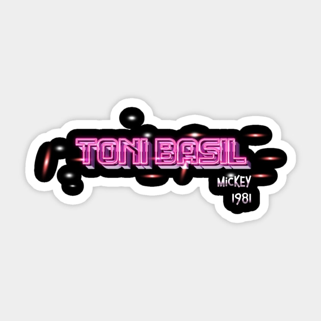 Toni Basil Mickey 1981 - retro text Sticker by goksisis